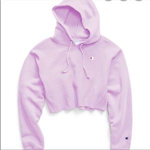 ✨Champion cropped lavender hoodie ✨‼️WITH TAGS‼️